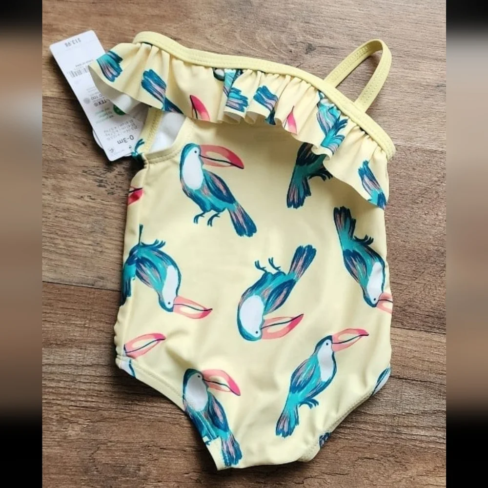 NWT Carter's Child of‎ Mine Infant Swimsuit Toucans Soze 0-3 Months
